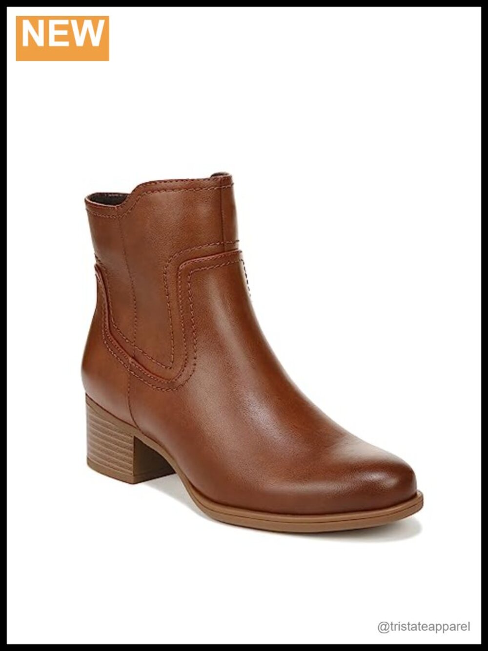 Naturalizer Kelby Block Heel Ankle Boots Women's Synthetic Side Zip Round Toe